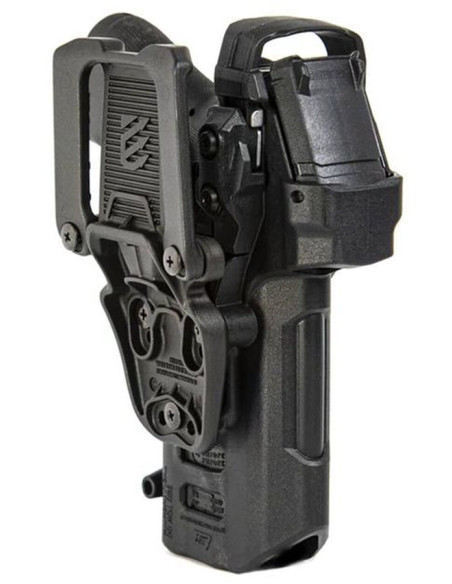 Funda de servicio BLACKHAWK! T-SERIES de Nivel 3 (zurdo) - GLOCK17 con linterna TLR 8 / RDS - 44NF00BKL