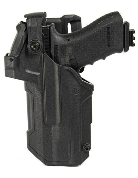 Funda de servicio BLACKHAWK T-SERIES de Nivel 3 (zurdo) - GLOCK17 con linterna TLR 8 / RDS