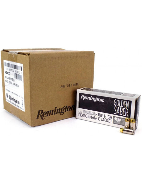 Munición Remington - Golden Saber HPJ - 9mm. BJHP - 124 grains - 29357