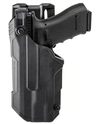 Funda de servicio BLACKHAWK T-SERIES de Nivel 3 (zurdo) - GLOCK17 con linterna TLR 2 - 44N600BKL