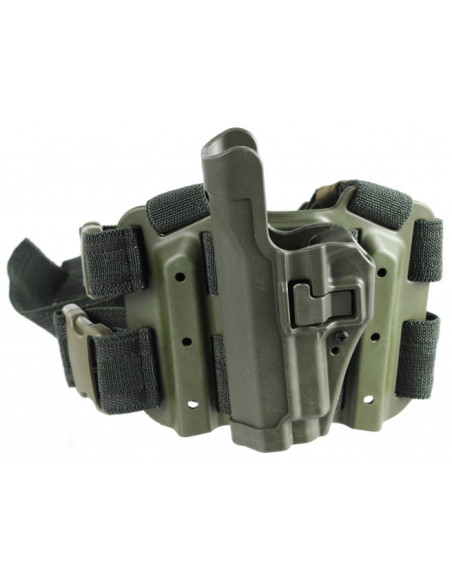 Funda SERPA Táctica de Nivel 2 (zurdo) - B92 Verde Oliva - 430504OD-L