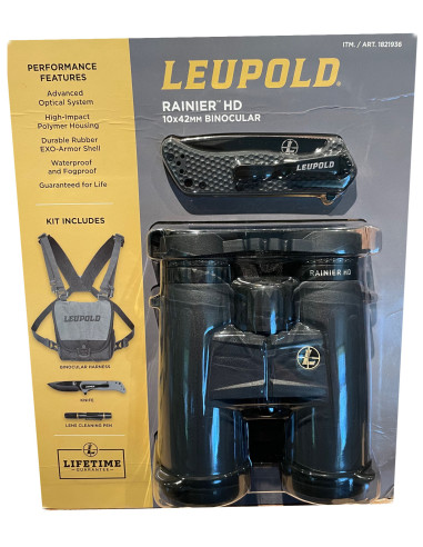 Prismático LEUPOLD Rainier HD (kit) - 10x42 negro - 185385