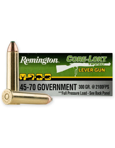 Munición metálica REMINGTON Core-Lokt Tipped - 45-70 Govt - 300 grains - R21430