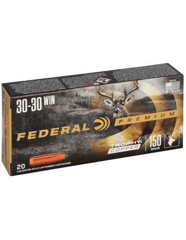 Munición metálica FEDERAL Trophy Copper - 30-30 Win. - 150 grains - P3030TC1