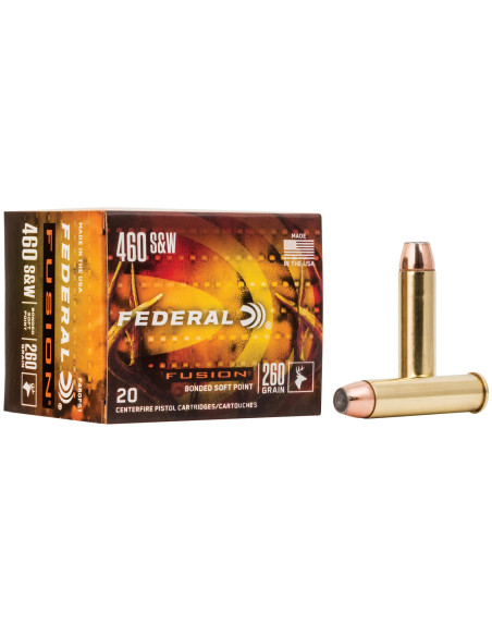 Munición FEDERAL Fusion Handgun - 460 S&W - 260 grains - SP - F460FS1