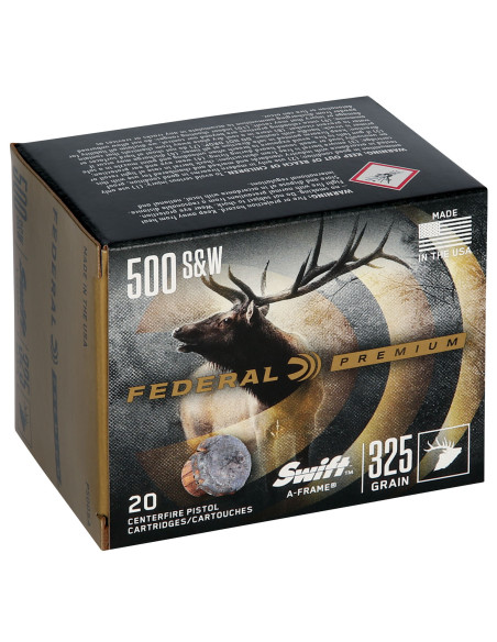 Munición FEDERAL Swift A-Frame - 500 S&W - 325 grains - P500SA