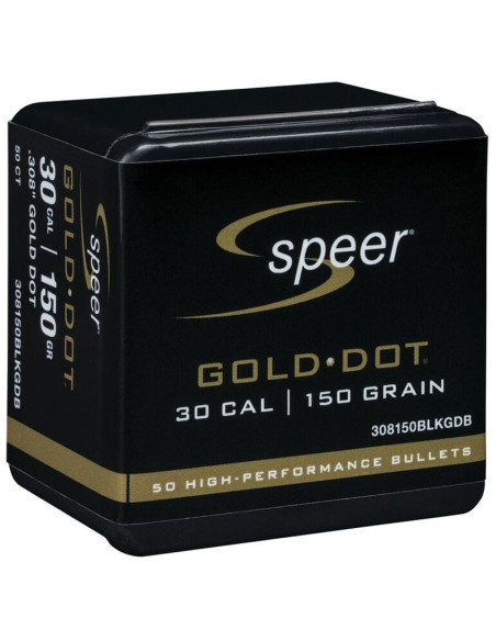 Puntas de bala SPEER Gold Dot SP Blackout - .308" - 150 grains - 308150BLKGDB