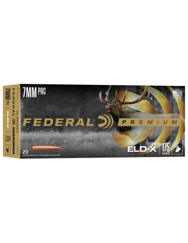 Munición metálica FEDERAL ELD-X - 7mm. PRC - 175 grains - P7PRCELDX1