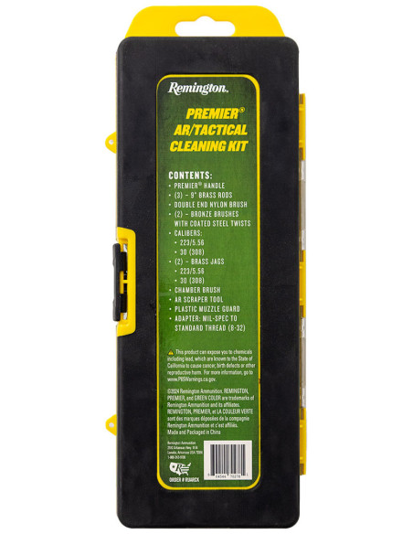 Kit de limpieza REMINGTON Premier AR/Tactical - calibres .223/5.56mm y .30 - RUARCK