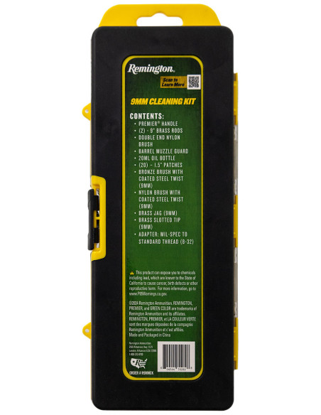 Kit de limpieza REMINGTON Premier - calibre 9mm. - R9MMCK