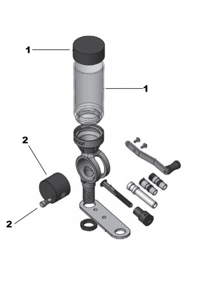 Esquema RCBS Uniflow Powder Measure III