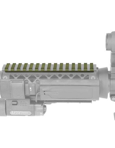 Protector para carril BLACKHAWK de 18 ranuras - verde - 71RL00OD