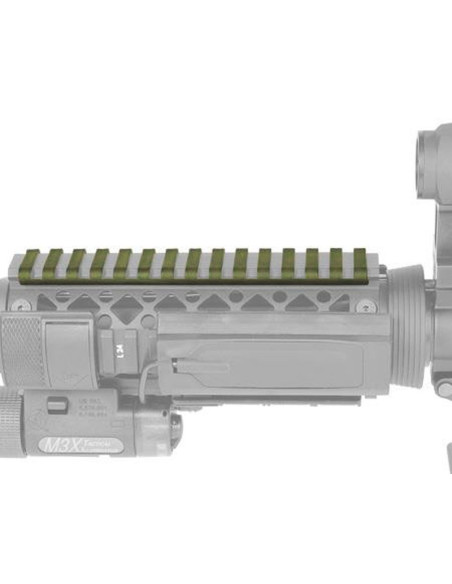 Protector para carril BLACKHAWK de 18 ranuras - verde - 71RL00OD