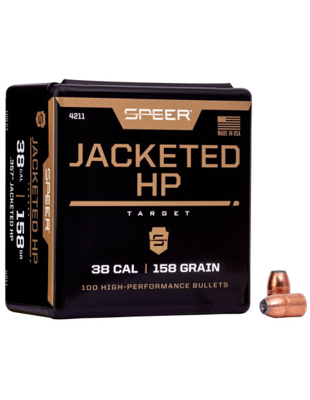 Puntas de bala SPEER Jacketed HP - .357" - 158 grains - 4211