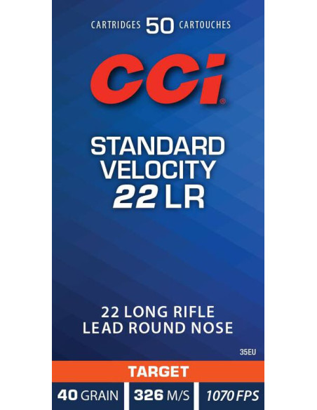 Munición CCI Standard Velocity - .22 LR - 40 grains - LRN - 35EU