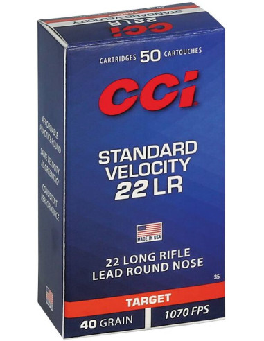 Munición CCI Standard Velocity - .22 LR - 40 grains - LRN - 35EU
