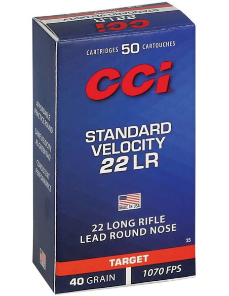 Munición CCI Standard Velocity - .22 LR - 40 grains - LRN - 35EU