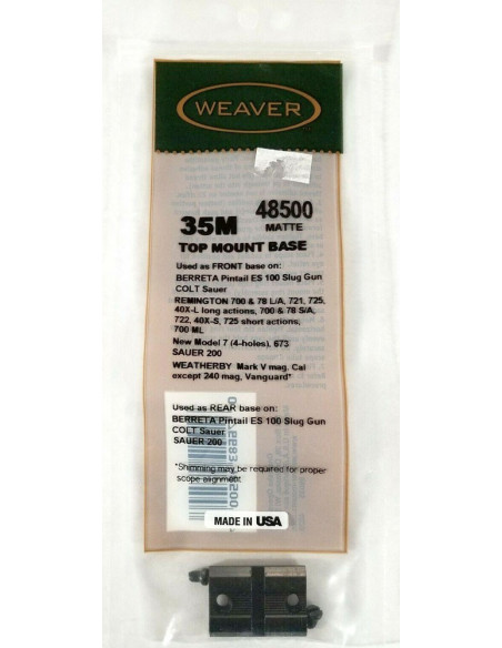 Base delantera/trasera WEAVER Top Mount 35M - REM 700 - 48500