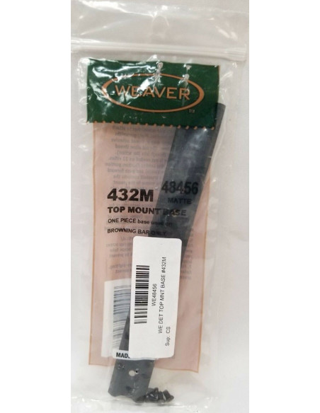 Base WEAVER Top Mount 432M - Browning BAR - 48456