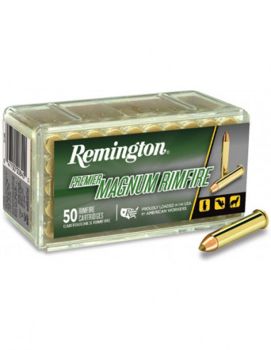 Munición metálica REMINGTON Premier Magnum Rimfire ACCUTIP-V - .22 Magnum - 33 grains - 21184