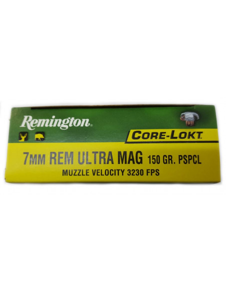 Munición metálica REMINGTON CORE-LOKT - 7 RUM - 150 grains - 27759