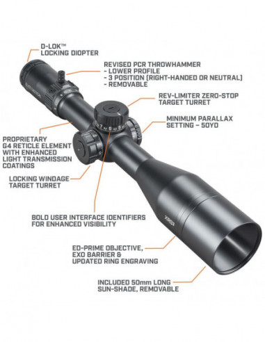 Visor BUSHNELL ELITE TACTICAL XRS3 6-36x56 FFP G4P - ETXRS3G4