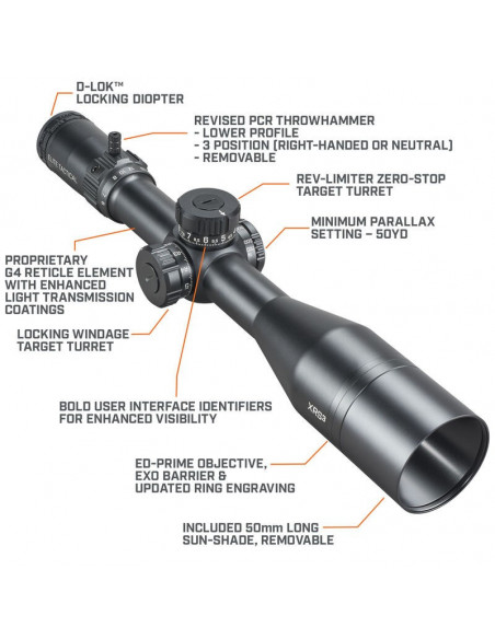 Visor BUSHNELL ELITE TACTICAL XRS3 6-36x56 FFP G4P - ETXRS3G4
