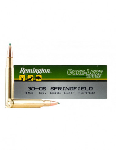 Munición metálica REMINGTON Core-Lokt Tipped - 30-06 - 150 grains - 29027