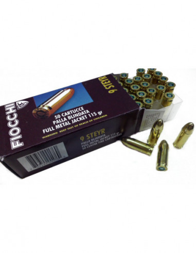 Munición FIOCCHI - 9mm. STEYR - 115 grains - FMJ - 70 9050