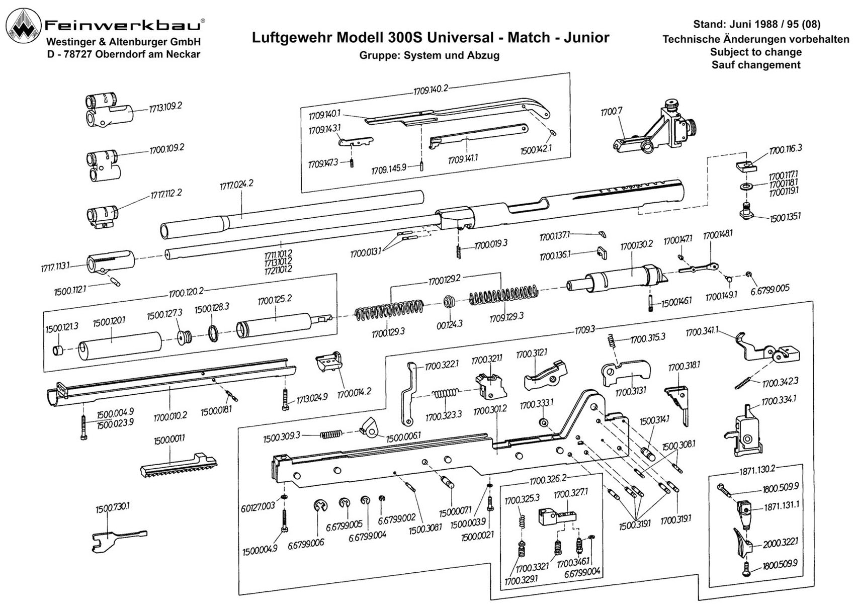 300S Universal - Match - Junior - sistema y disparador