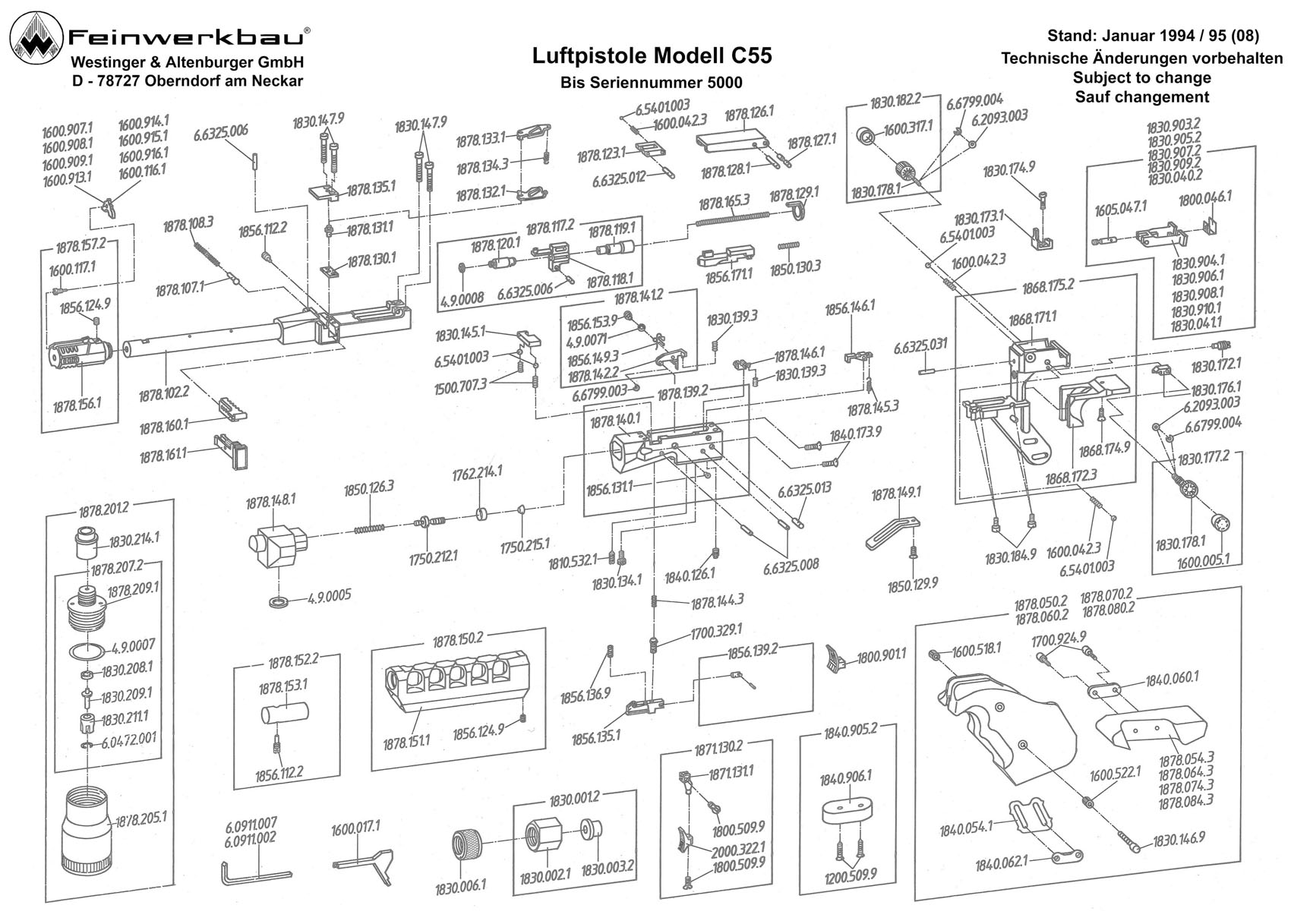 Feinwerkbau C55 - hasta la serie: 5000