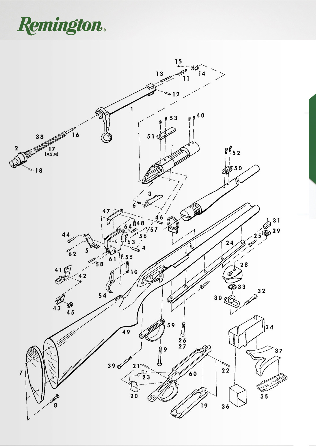Despiece Remington 40-XB
