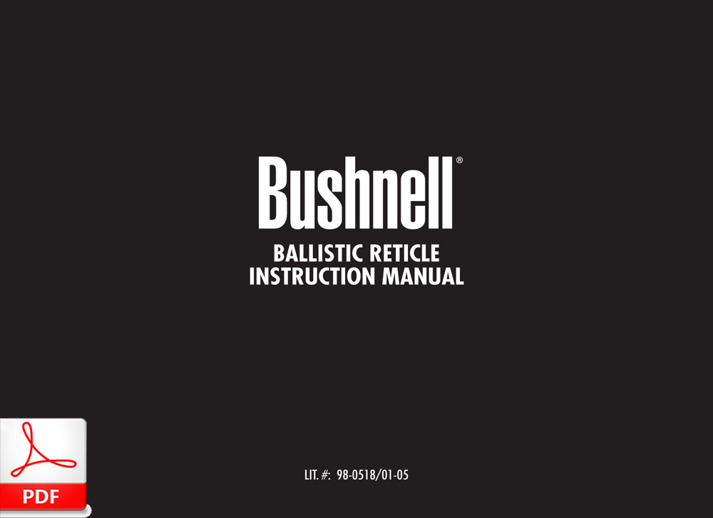 Bushnell Retícula Ballistic o Retícula TRX