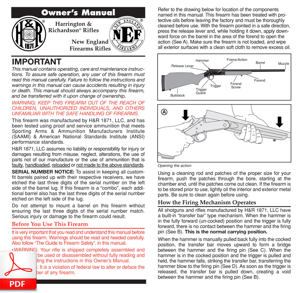 Manuales de uso H&R 1871