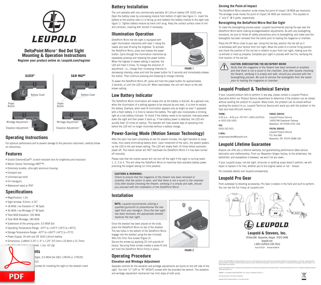 Leupold DeltaPoint Micro