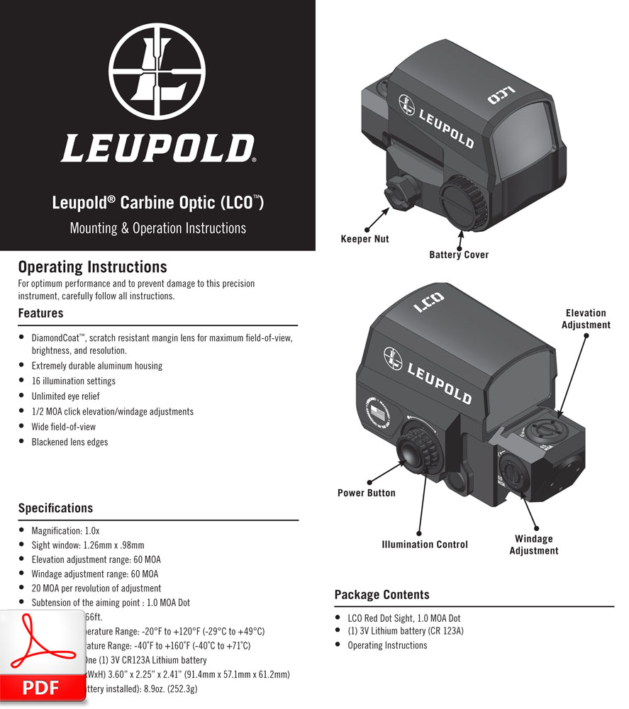 Leupold Carbine Optic (LCO)