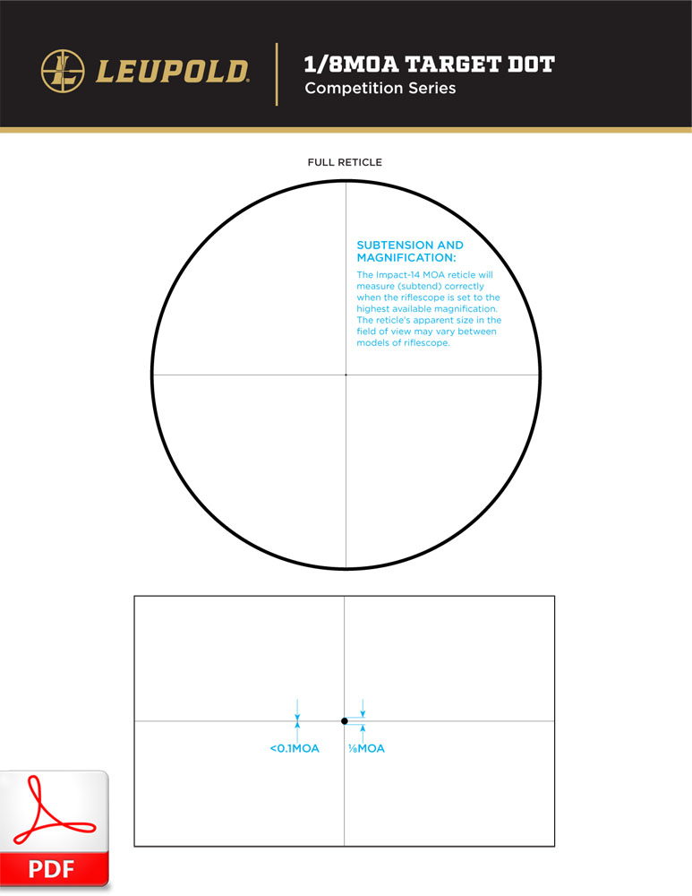 Leupold 1/8MOA TARGET DOT