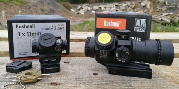 Visores de Prisma de BUSHNELL. BUSHNELL ACCELERATE 4x y BUSHNELL LIL Prism 1x11 mm.